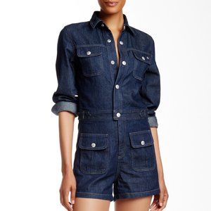 Alexa Chung x AG Denim Long Sleeve Loretta Romper